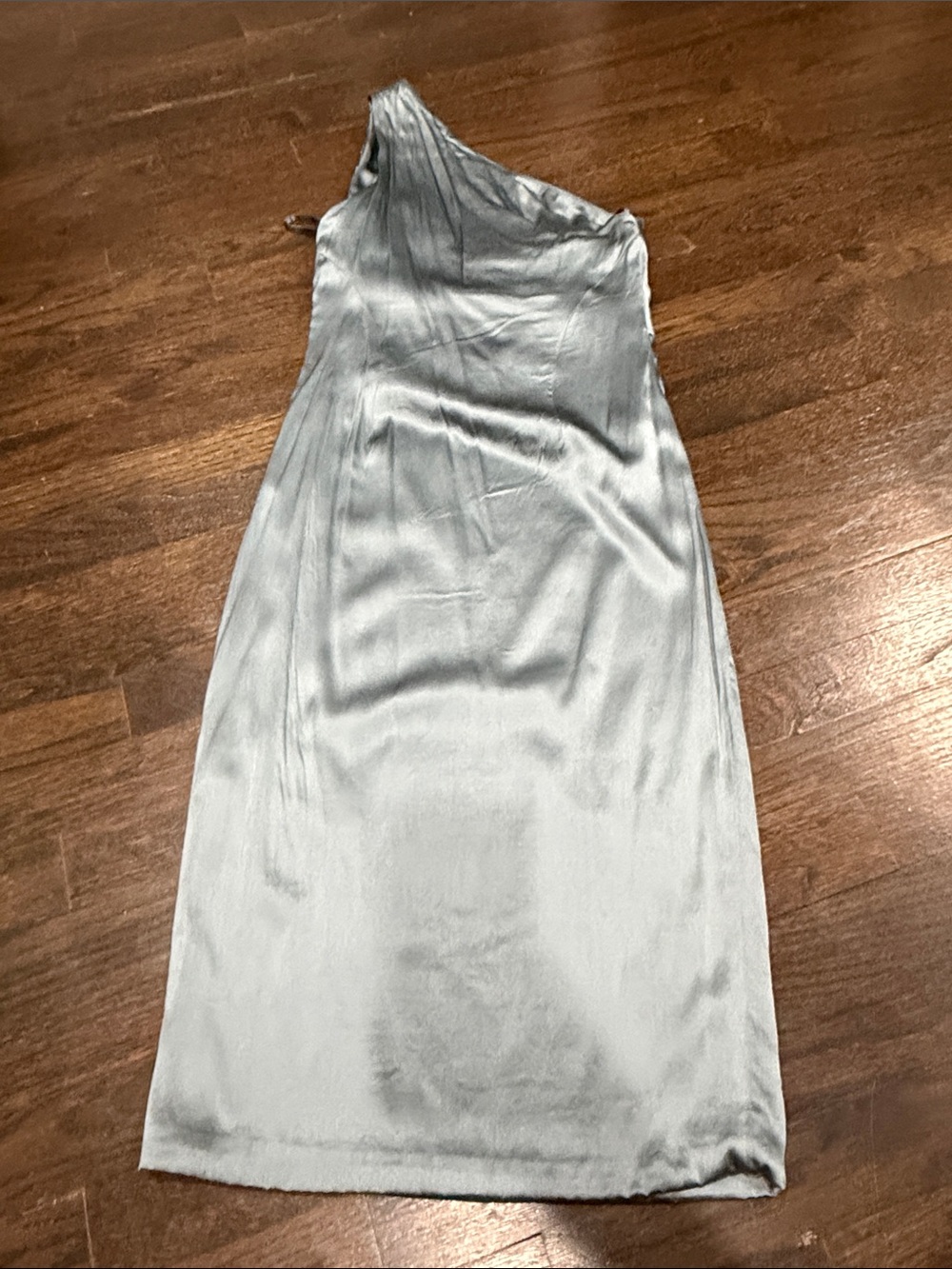 Vintage y2k Roberto Cavalli One-Shoulder Silver Evening Dress with Beaded sz 42 - Picture 4 of 8